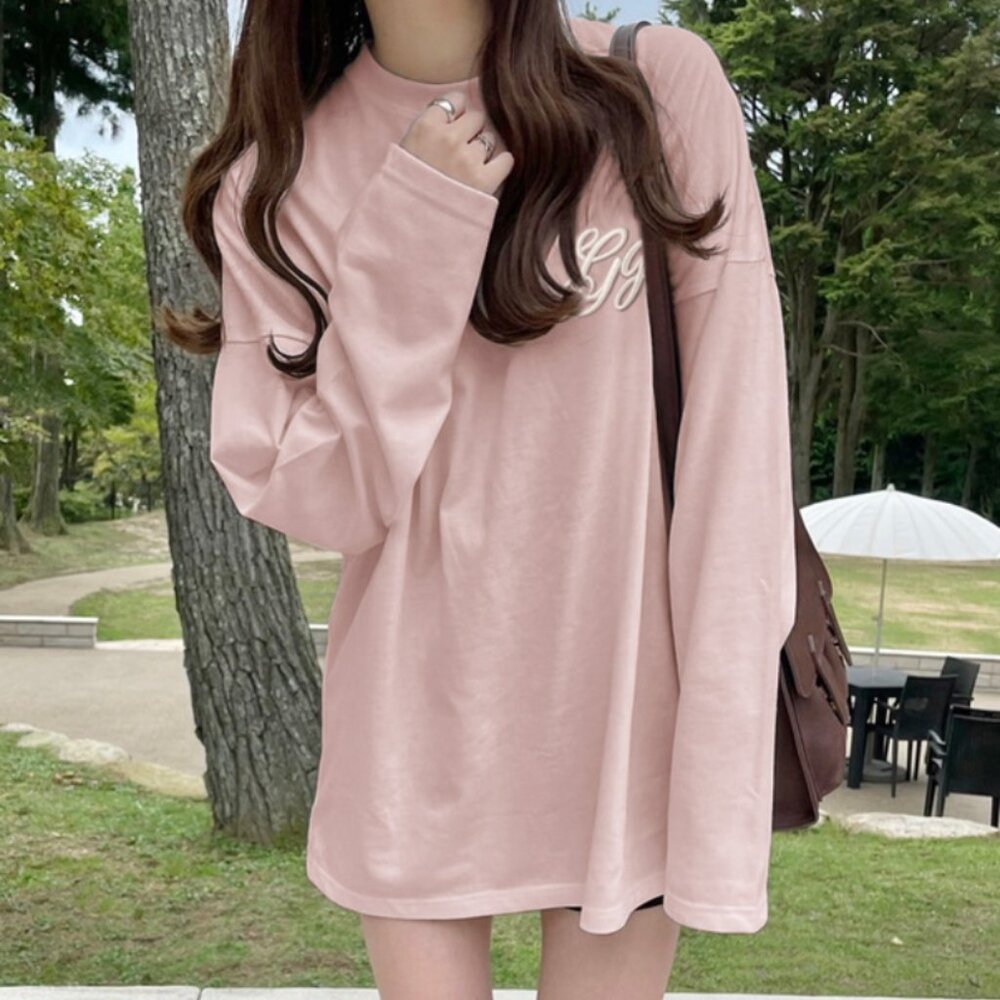 3D Embroidery Long Sleeve T-Shirt